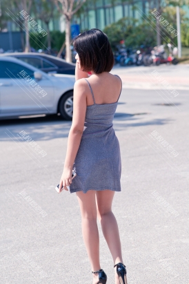 【M0291】齐胸吊带裙肉丝美足萌宝儿逛商城