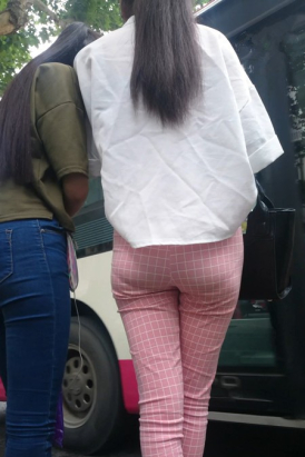 4k-路边等车的粉色格子裤美腿MM [781 MB]