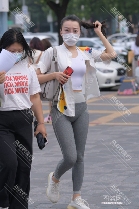 【J3156】灰色性感紧身裤