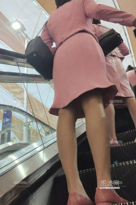 4K视频吉祥航乘务组空姐灰肉丝仙女般年轻