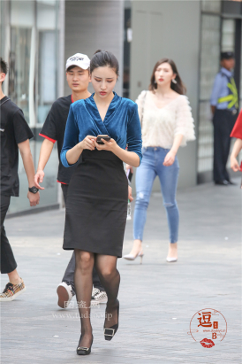 编码0110黑色紧身包臀裙短黑丝美腿高跟